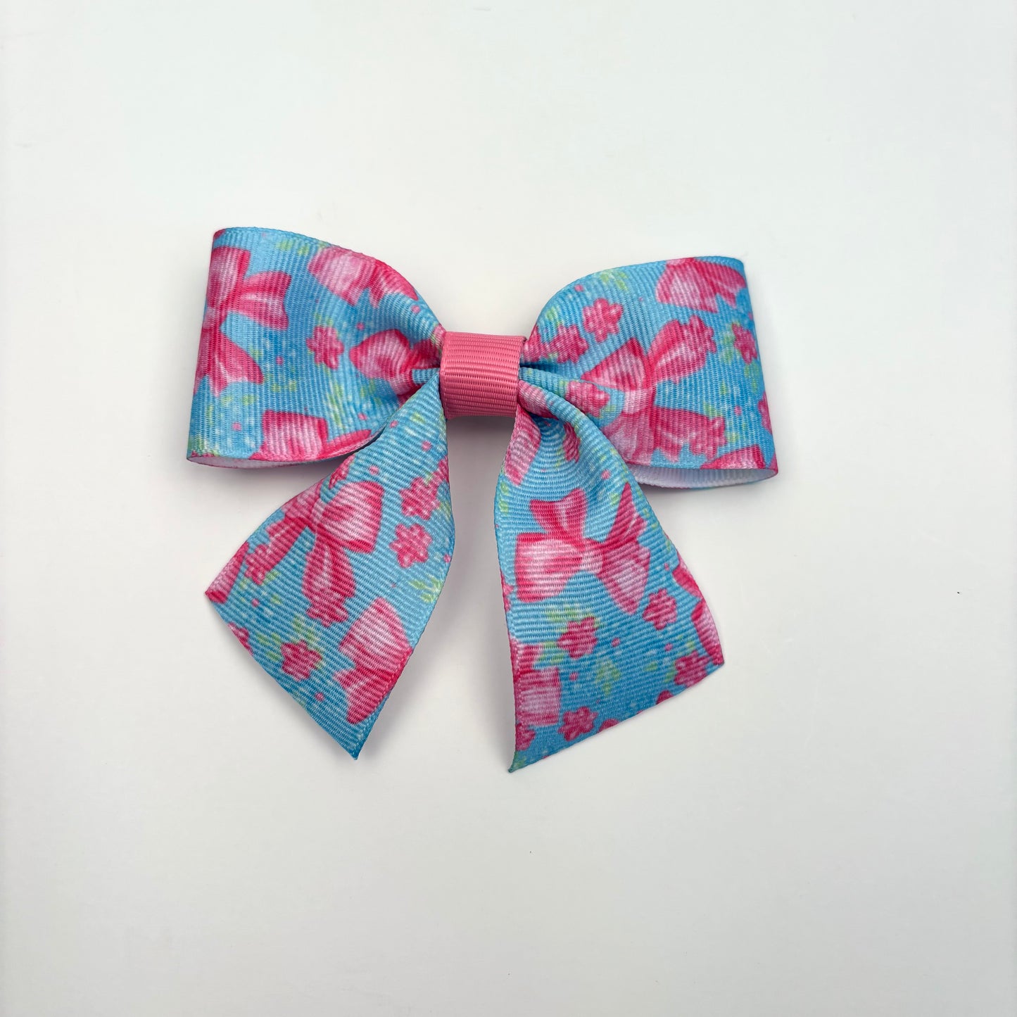 A Spring Bow Print Mini Bow