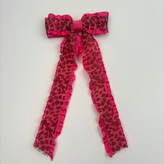 A Fall Collection Sheer Cheetah Layered Ruffle