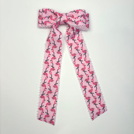 A Summer Collection Flamingo Moonstitch Hair Bow