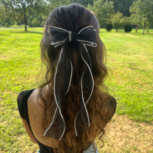 A Fall Collection Sheer Black with Pearls