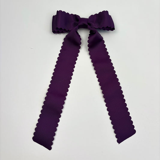 A Summer Collection Plum Scalloped Bow