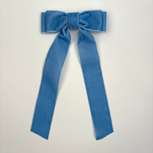 Carolina Collection Light Blue Velvet Bow