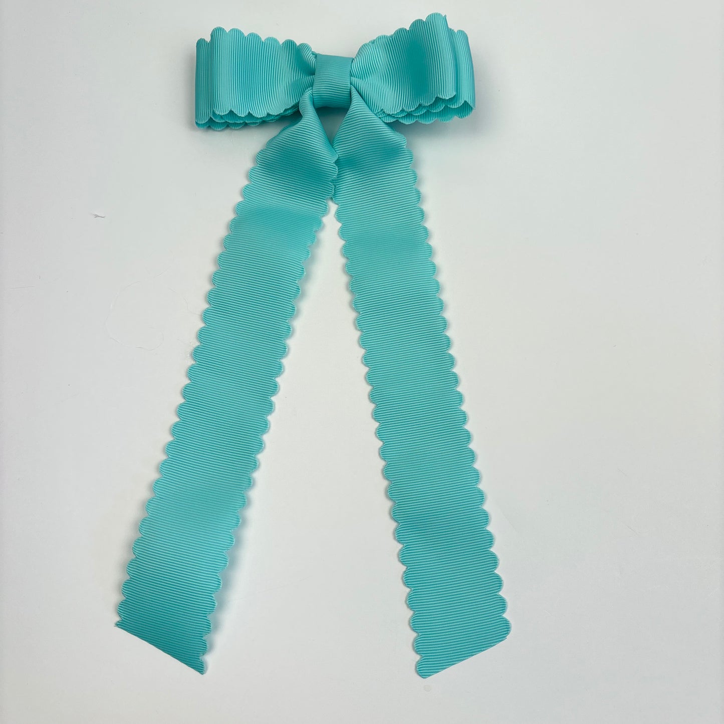 A Summer Collection Aqua Scalloped Bow