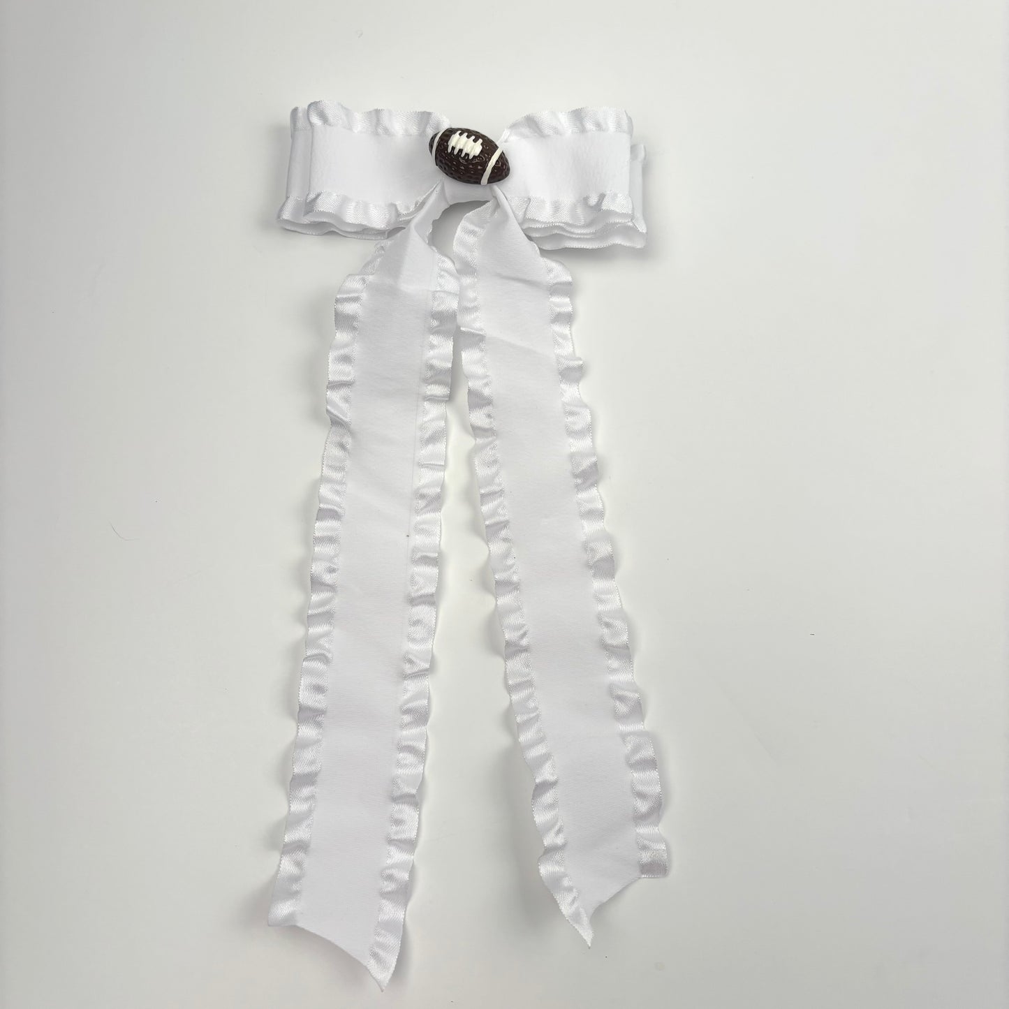 A Fall Collection Football Charm Ruffle Bow