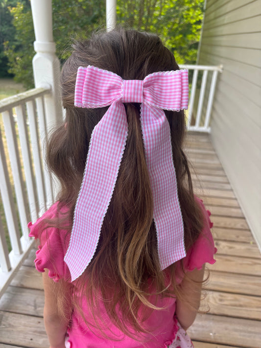 A Siri Sister X HRL Collection Pink Gingham with Scalloped Edge