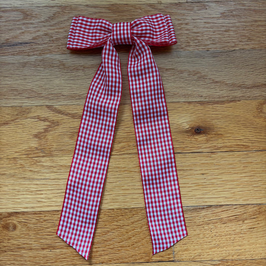 Gingham Red Bow