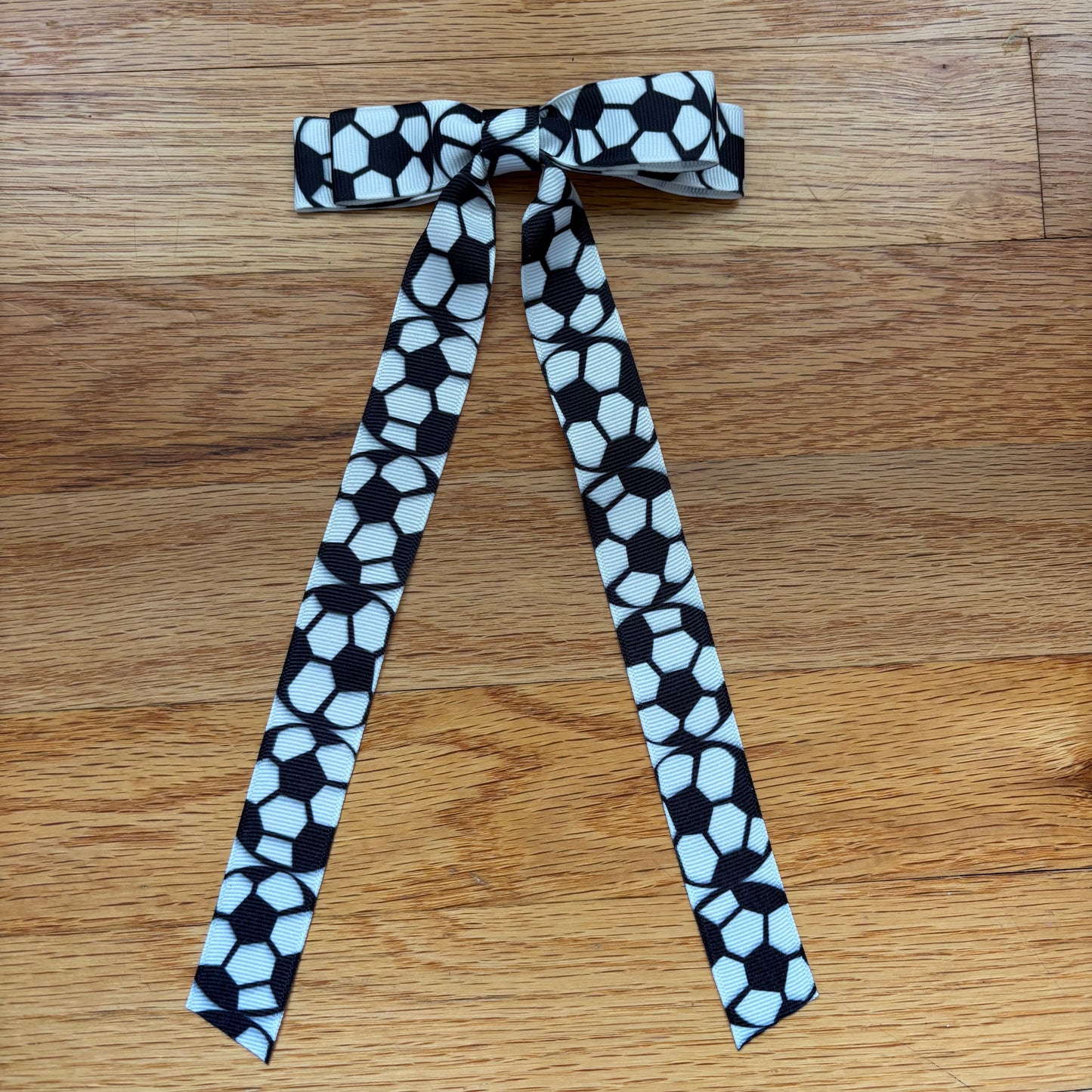 Grosgrain  Printed Soccer Bow
